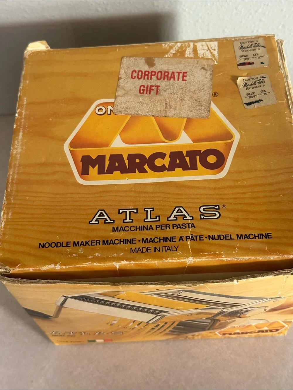 VTG Marcato Atlas 150 mm Pasta Machine Noodle Maker Made in Italy with Box